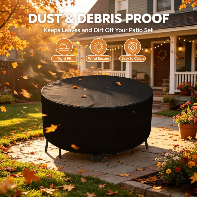 Outdoor Furniture Cover - Ronde beschermhoes voor tuinmeubilair, stevige, waterdichte