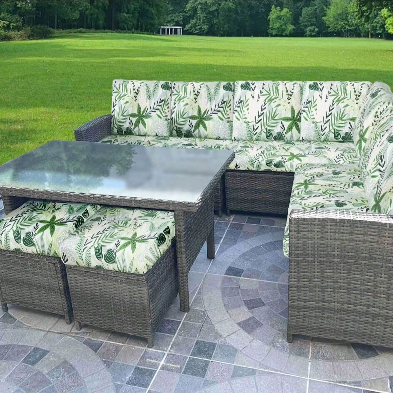 Outdoor Furniture Cushion - Outdoor kussenhoezen met tropische print -