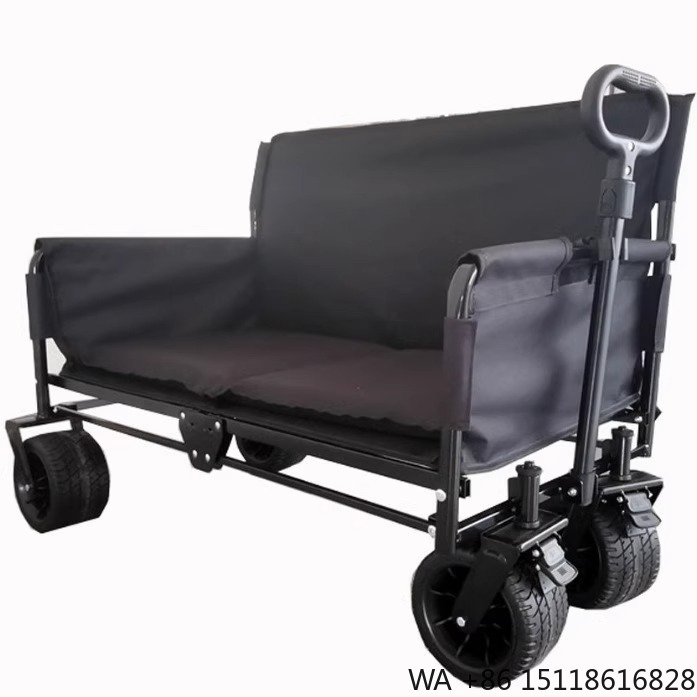 Outdoor Furniture Sofa - JXFT Multifunctionele Vierwielige Metalen Opvouwbare Buitenwagen