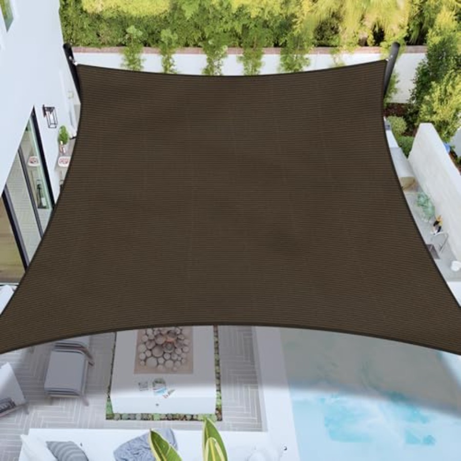 Sun Sail Shade - Zonneschermzeil 24'x24' rechthoekig zonneschermdoek voor de
