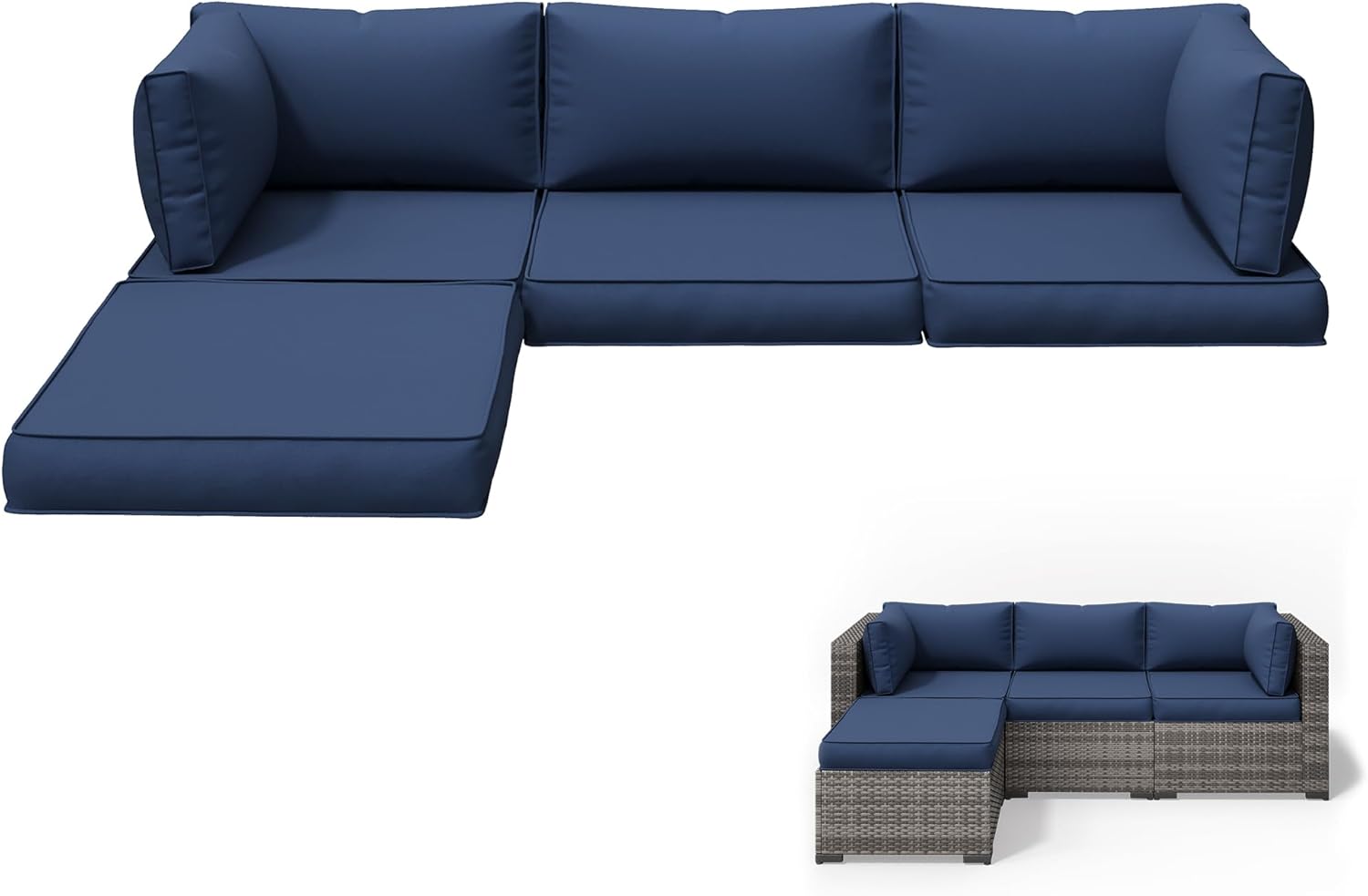 Outdoor Furniture Replacement Fabric - Vervangende kussens voor sectioneel tuinmeubilair, waterdicht,