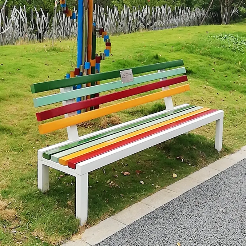 Garden Bench Metal - Buitenbank van anticorrosief hout, massief houten