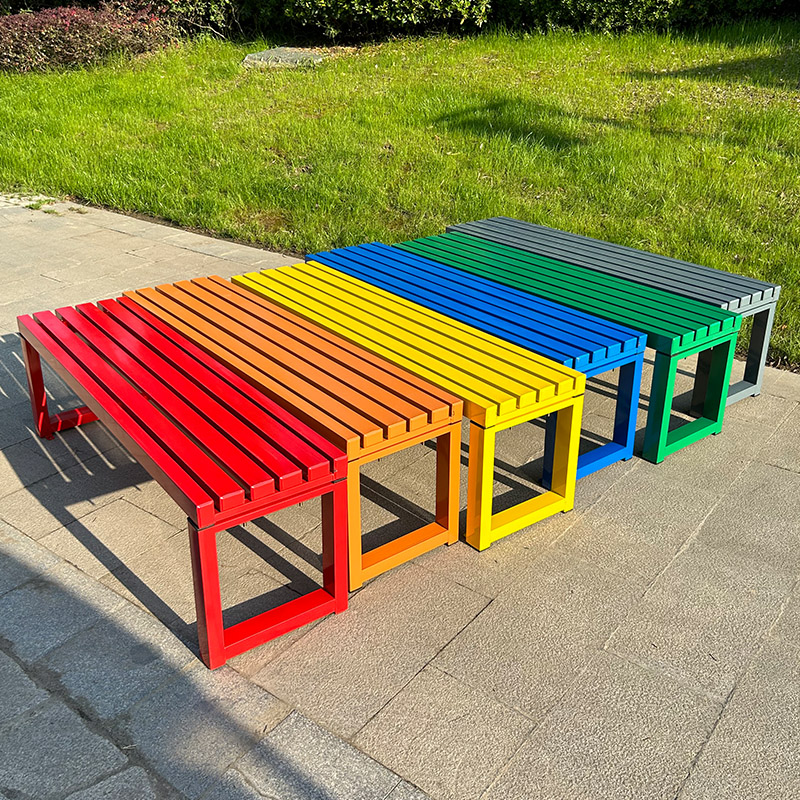 Garden Bench Metal - Internetberoemdheid Witte bank met rugleuning Volledig