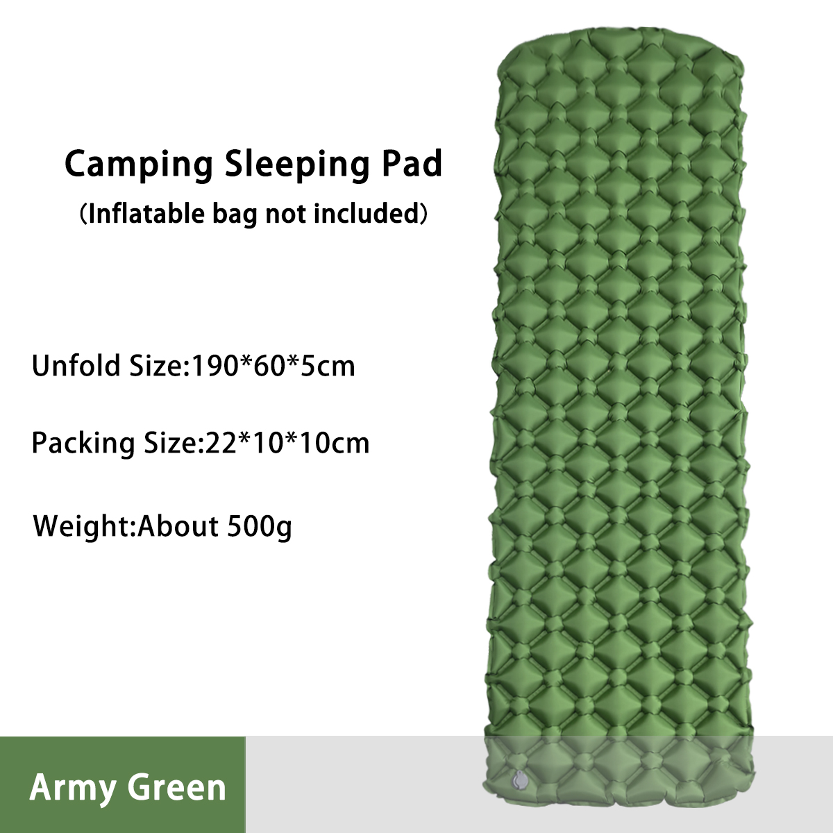 Outdoor Furniture Sofa - Opblaasbaar campingmatras in tent Opvouwbaar kampeerbed
