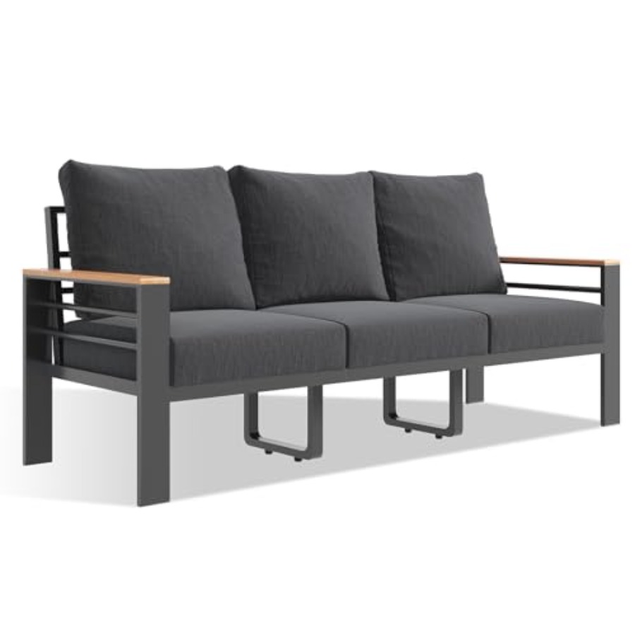 Outdoor Furniture Cushion - Aluminium tuinmeubelset, extra grote buitenbank met