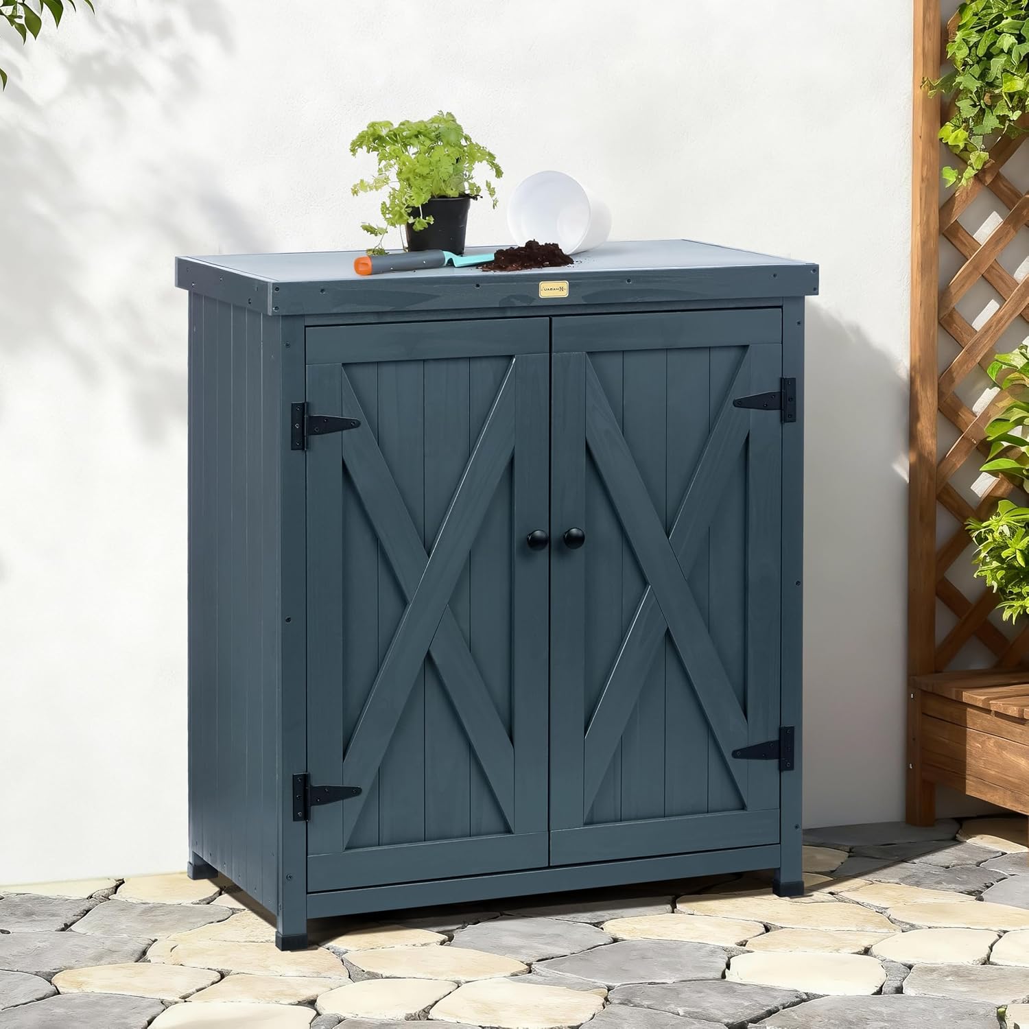 Buitenopbergkasten weerbestend - Garden Bench Metal recensie en prijs