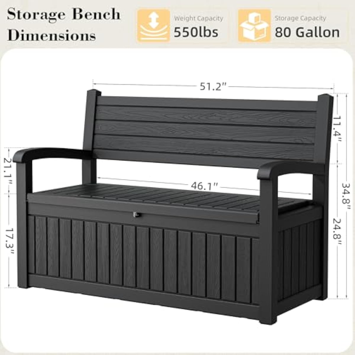 80 Gallon Buitenberging Bank D - Outdoor Furniture Cushion recensie en prijs