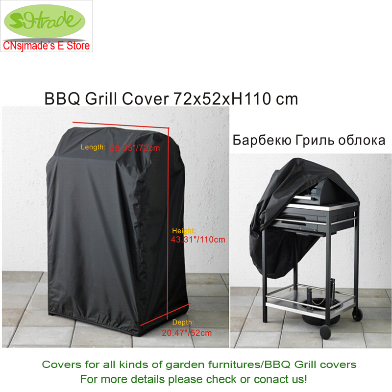 Zwarte BBQ-afdekking 72x52x110 - Outdoor Furniture Replacement Fabric recensie en prijs