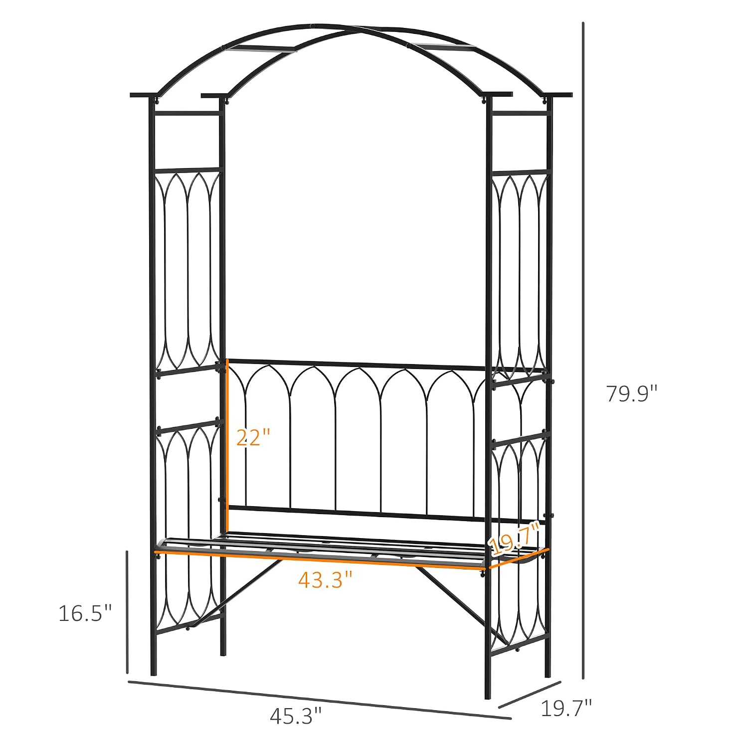 Metalen trellis-boog met tuinb - Garden Bench Metal recensie en prijs