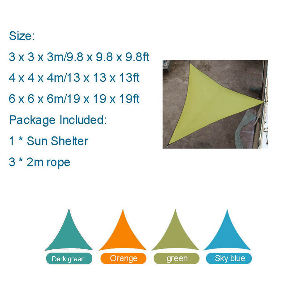 6x6x6 m Driehoek Zon Onderdak  - Sun Sail Shade recensie en prijs