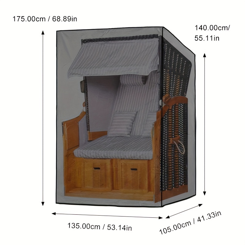 1-delige zwarte buitenmeubelho - Outdoor Furniture Cover recensie en prijs