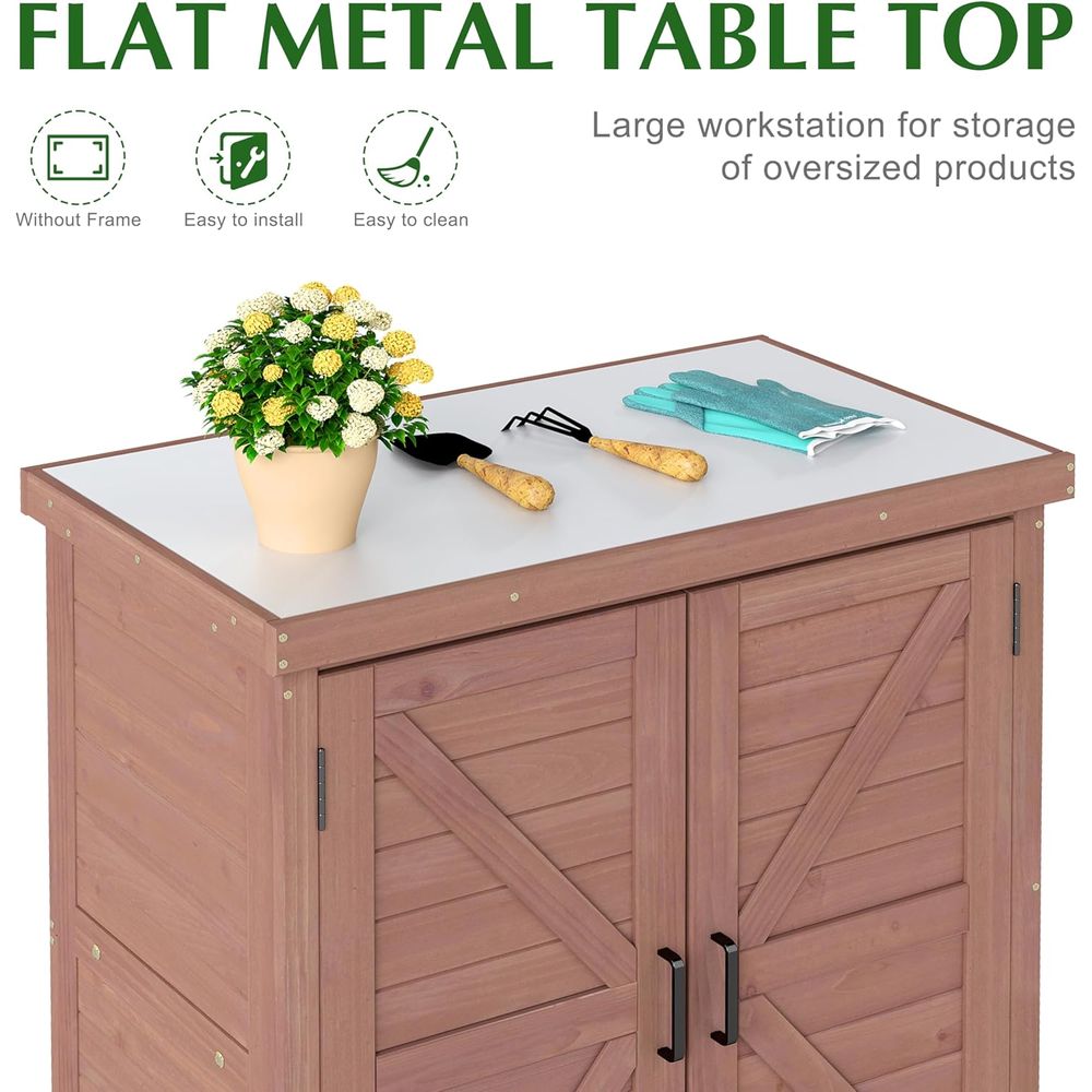 Opbergkast voor buiten & plant - Garden Bench Metal recensie en prijs