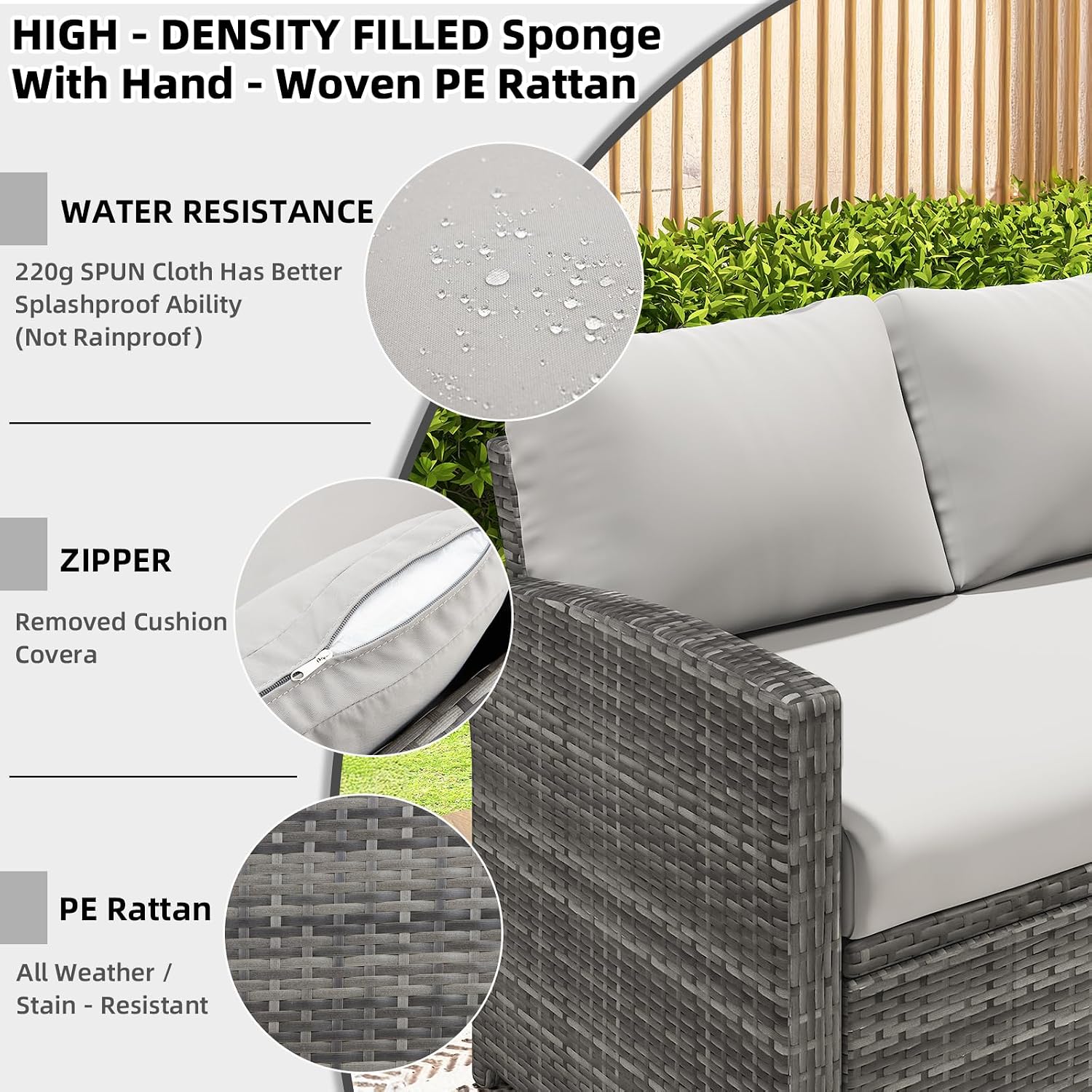 7-delige outdoor wicker patio  - Outdoor Furniture Cushion recensie en prijs