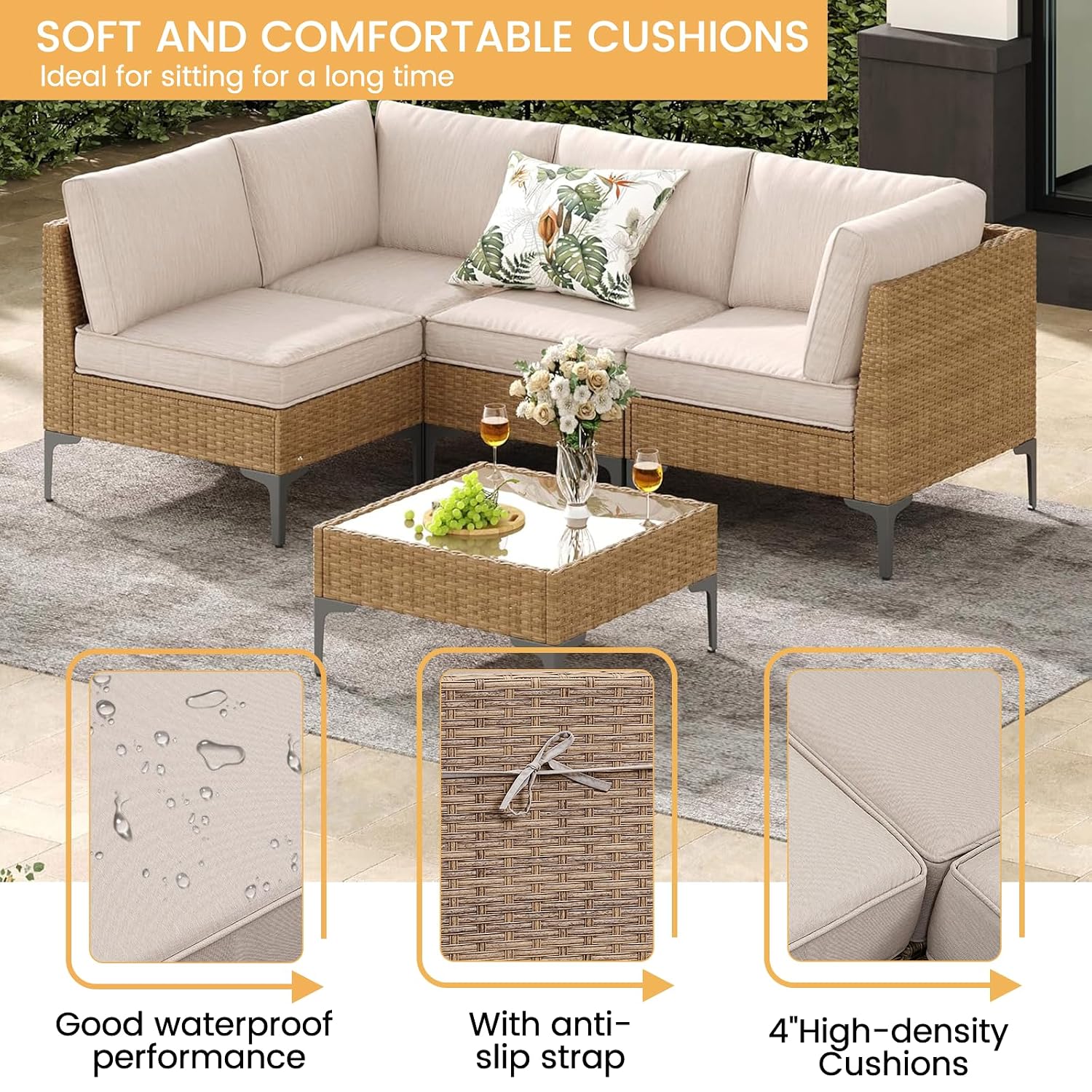 5-delige tuinmeubelset, modula - Outdoor Furniture Cushion recensie en prijs